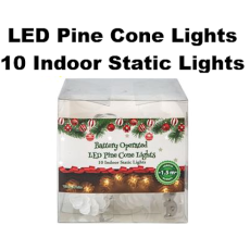 10 LED Pinecone Christmas Lights 1.5m 